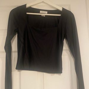 Aritzia Babaton Squareneck long sleeve top - shine